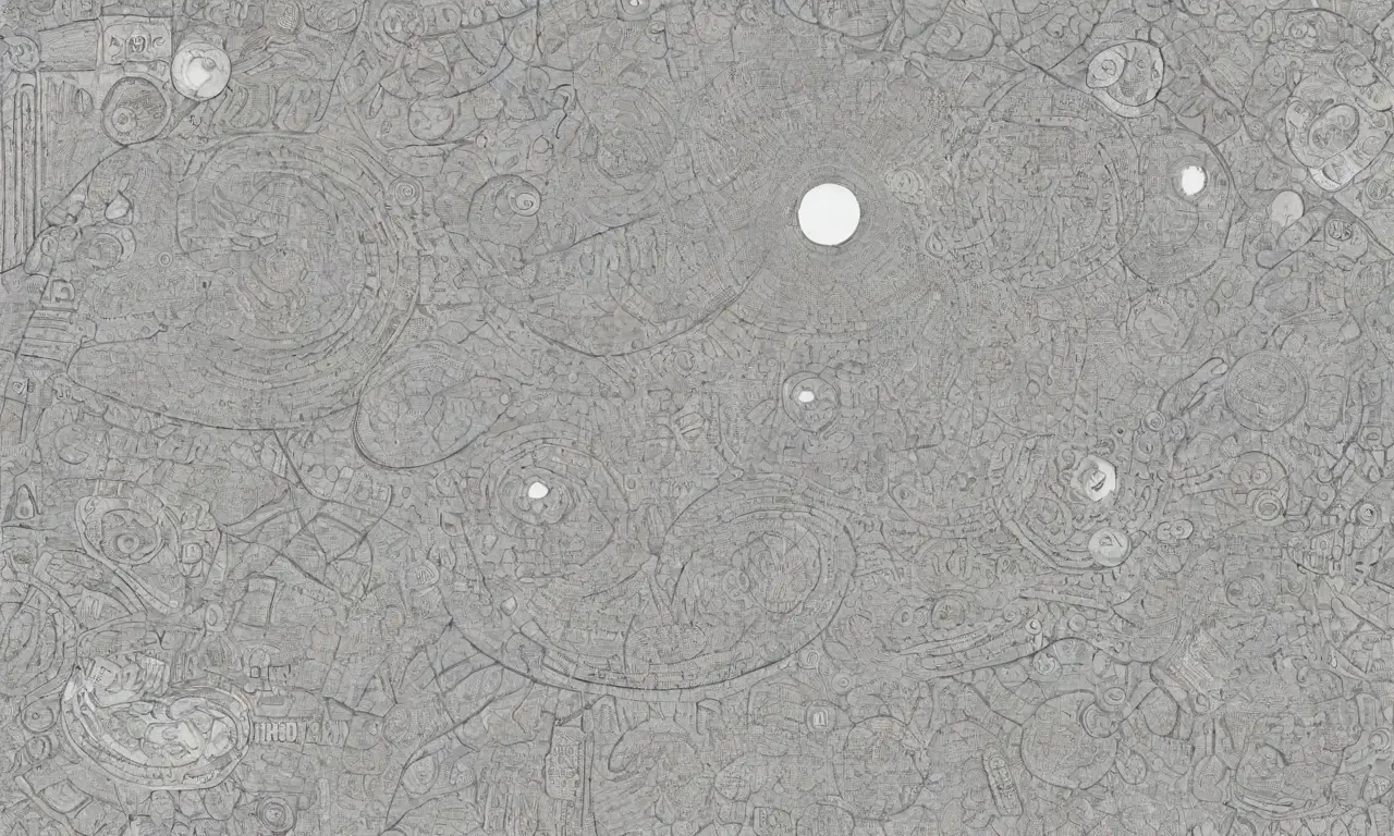 Un diseño web con líneas intrincadas, sombras suaves y elementos texturizados que crean profundidad y jerarquía visual