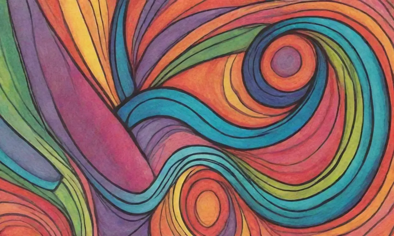 Colores vibrantes y texturas ricas en una composición dinámica y armoniosa
