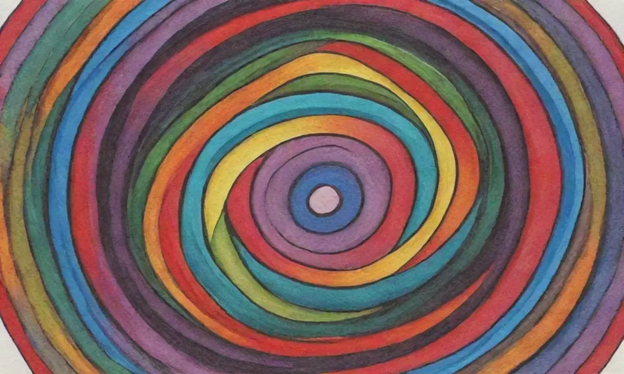 Colores vibrantes y formas definidas crean una composición armoniosa y dinámica