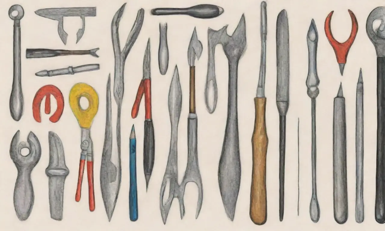 Líneas y colores diversos representan herramientas, métricas y creatividad en una composición compleja