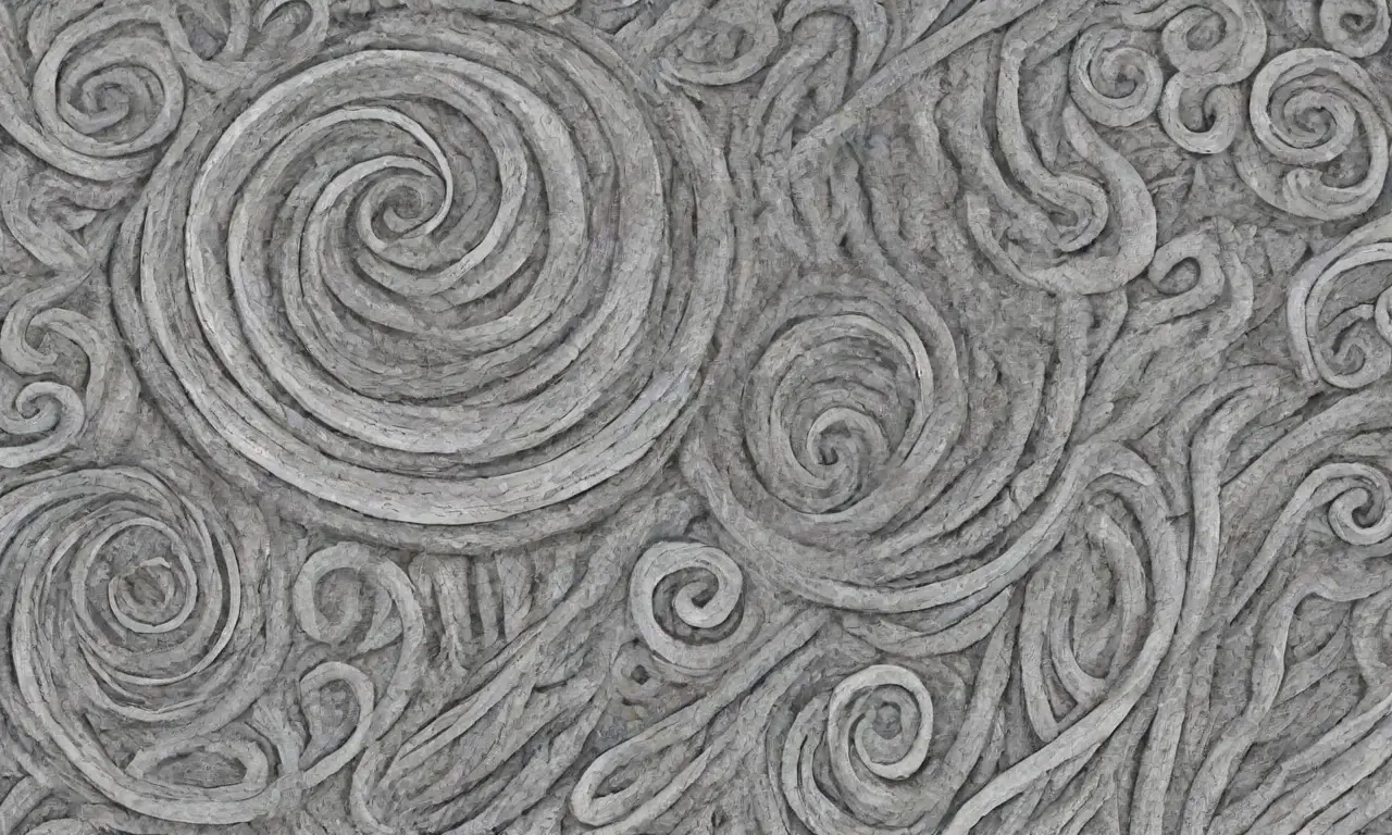 El arte combina líneas intrincadas, sombras suaves, texturas complejas y una paleta armónica para crear profundidad y movimiento