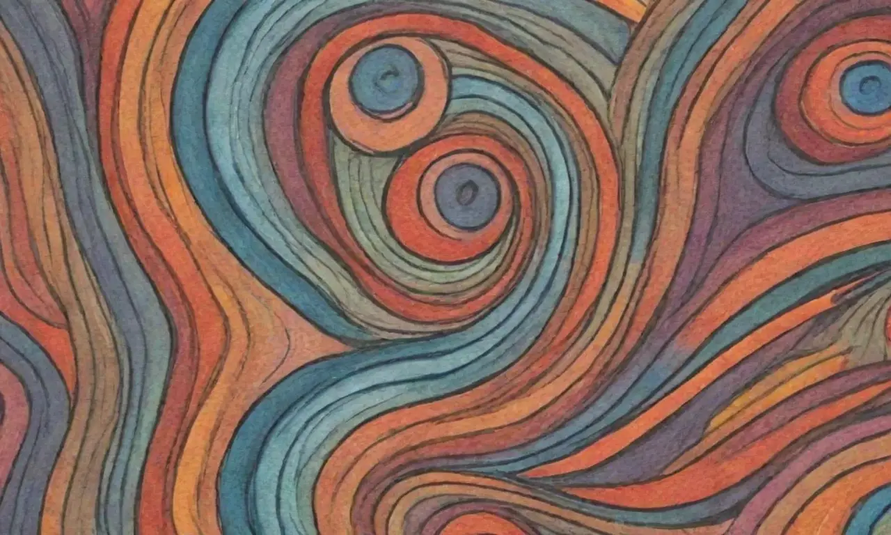 Una obra artística combina líneas, sombras, texturas y colores para crear profundidad y movimiento