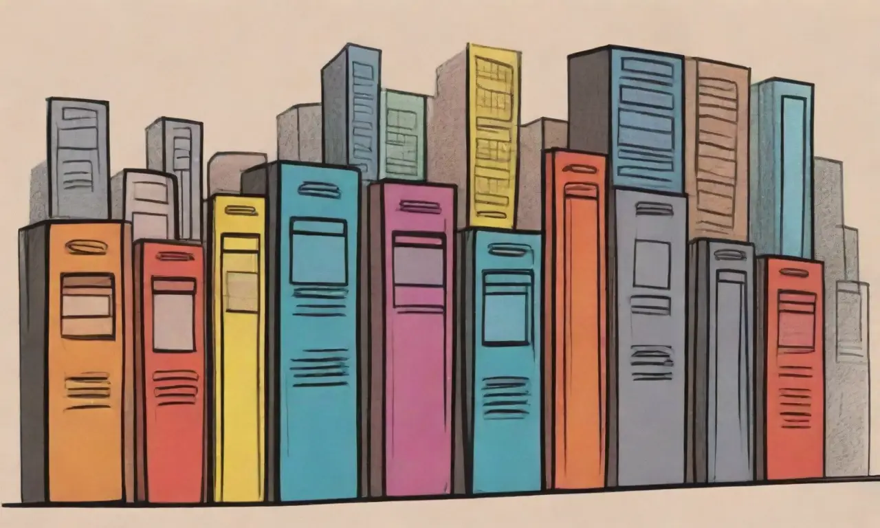 Elementos visuales como líneas, colores y texturas comunican características y comparaciones de diferentes tipos de hosting