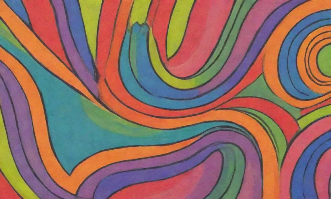Colores vibrantes y texturas detalladas en una composición dinámica