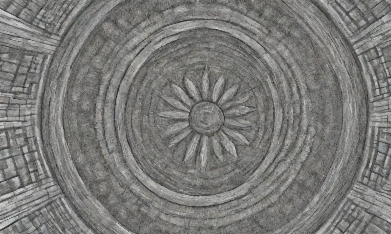 La obra combina líneas audaces, sombras suaves y texturas intrincadas para crear profundidad y movimiento en una composición equilibrada