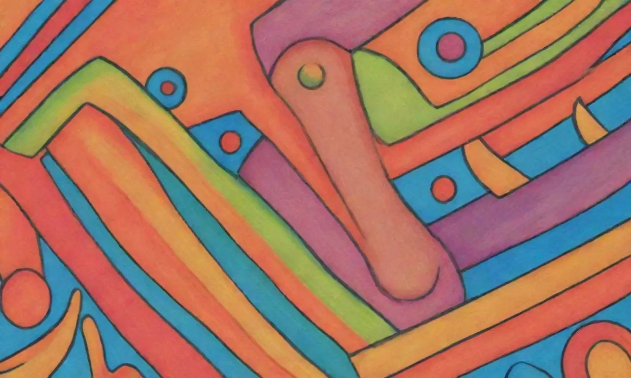 Colores vibrantes y texturas intrincadas crean una composición dinámica y emocional