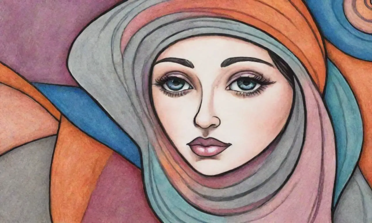 La obra combina líneas, texturas y colores para crear profundidad y movimiento