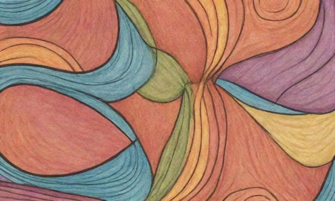 El diseño combina líneas, sombras, texturas y colores para crear una composición dinámica y atractiva