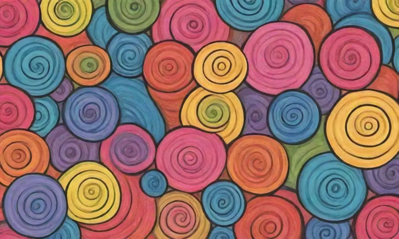 Colores vibrantes, líneas audaces y texturas intrincadas crean una composición dinámica y armoniosa