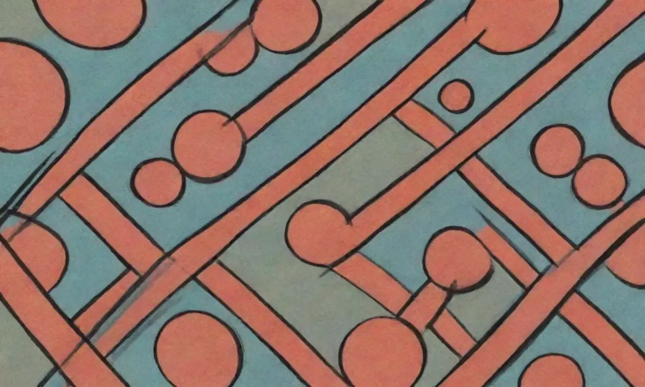 Líneas y texturas crean profundidad y dinamismo en una composición equilibrada