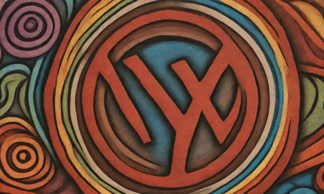 El logo de WordPress se destaca con líneas audaces, colores vibrantes y texturas complejas