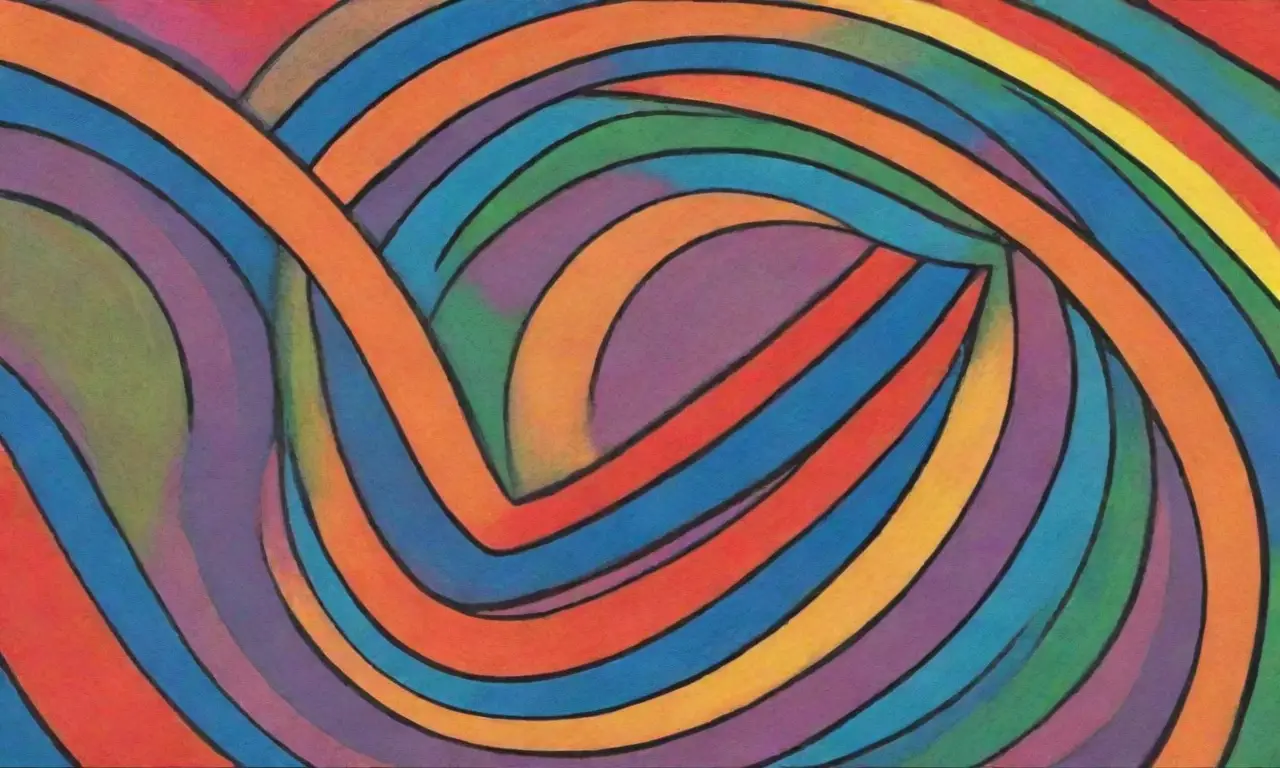 Colores vibrantes, líneas audaces y patrones intrincados crean una composición dinámica y armoniosa