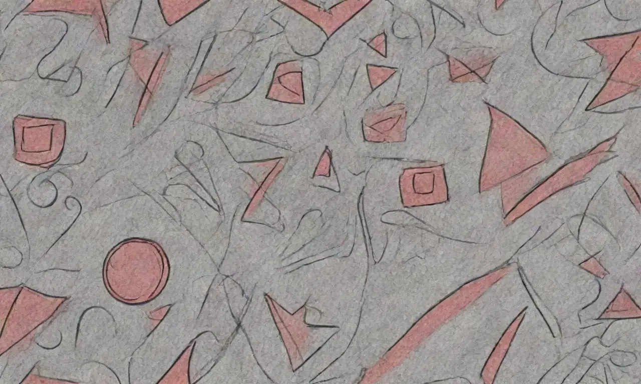 Líneas y colores contrastantes crean una composición dinámica y compleja que invita a la inspección
