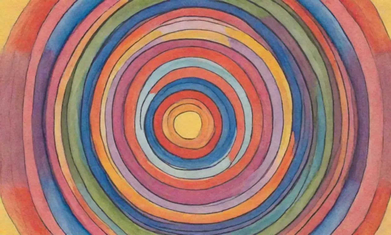 El diseño combina líneas, texturas y colores para crear profundidad y complejidad visual