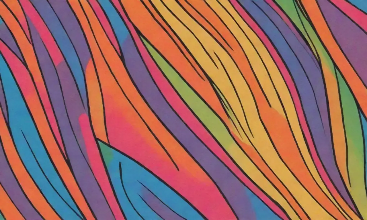 Líneas audaces y colores vibrantes crean una composición dinámica y atractiva