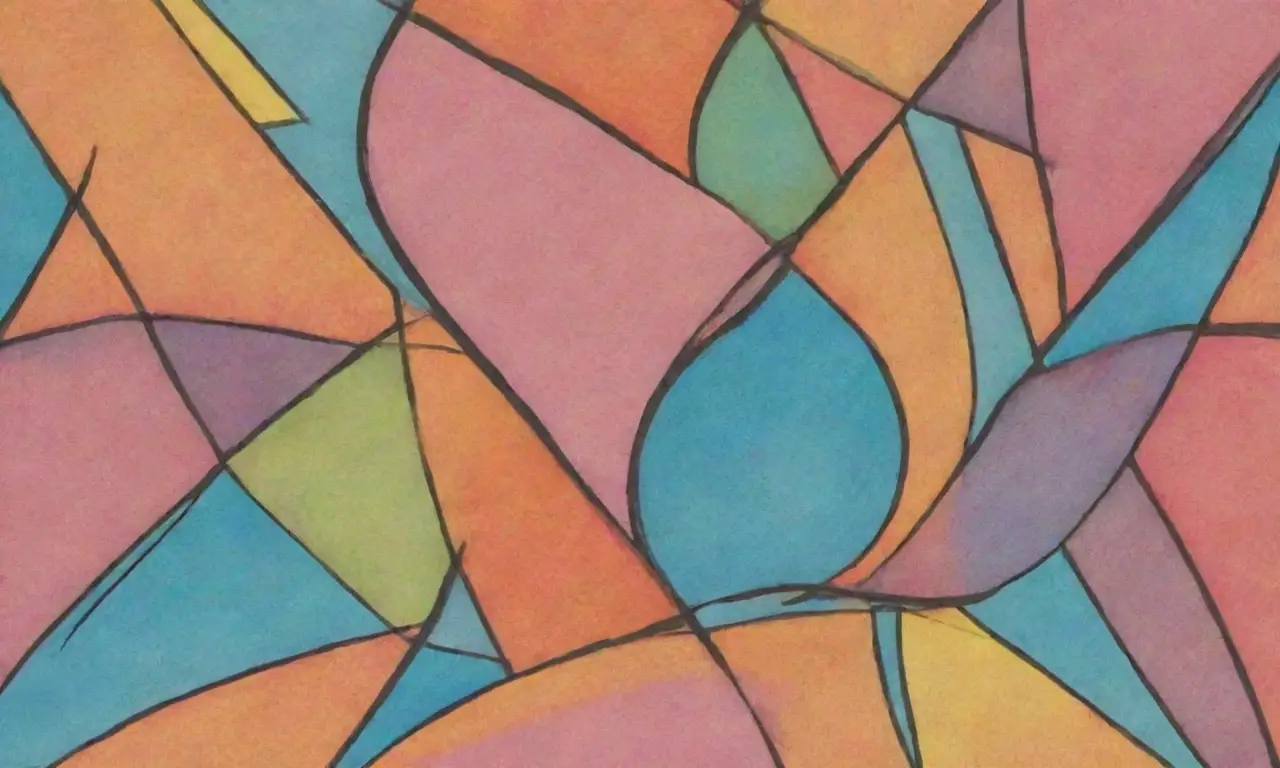 La obra combina líneas audaces, colores vibrantes y texturas intrincadas para crear una composición dinámica y armónica