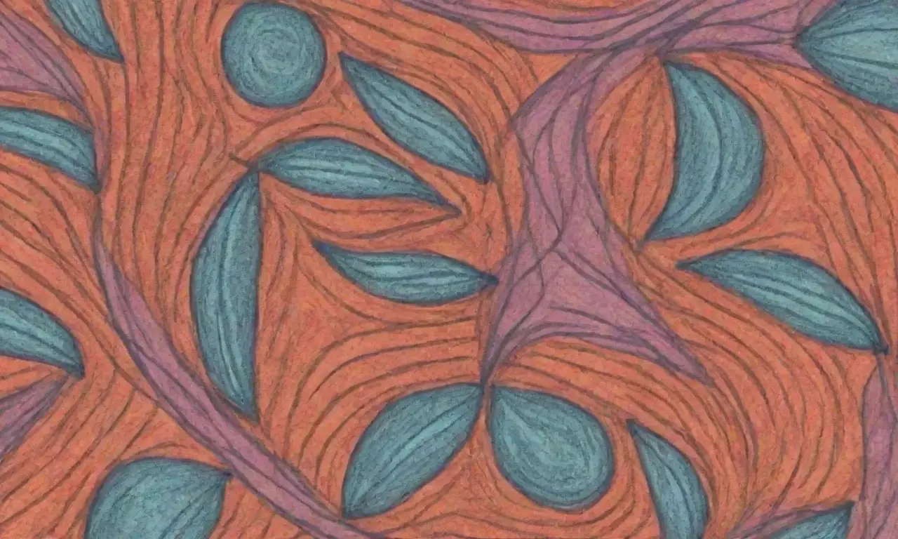 Una composición vibrante y equilibrada con líneas, texturas y colores que sugieren profundidad y movimiento