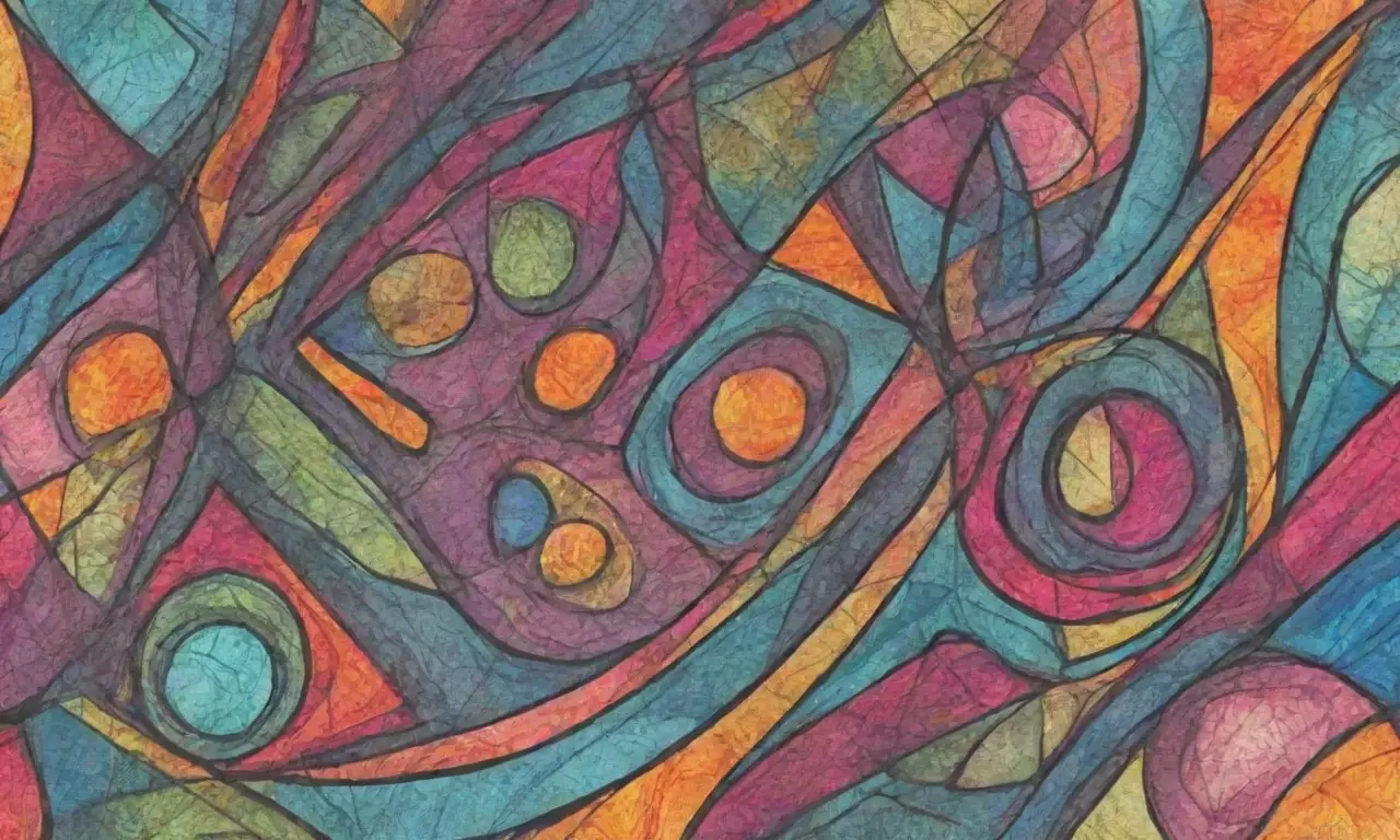 Un diseño caótico con líneas y texturas que simbolizan frustración, confusión y complejidad