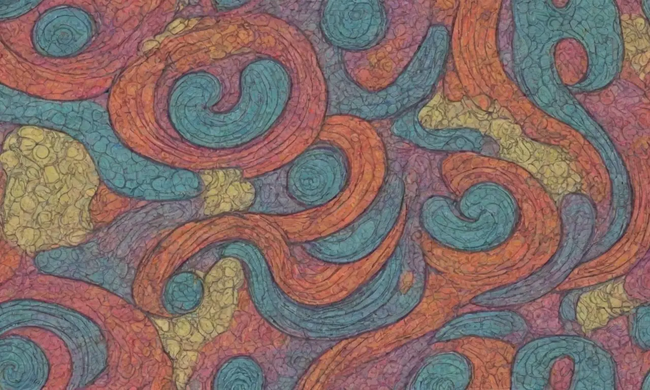 Un paisaje digital se crea con líneas intrincadas, sombras suaves, texturas interactivas y colores vibrantes