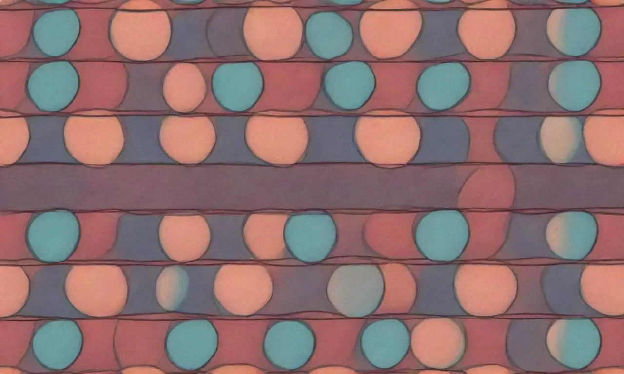 Un diseño complejo combina líneas, colores vibrantes y texturas para crear profundidad y movimiento