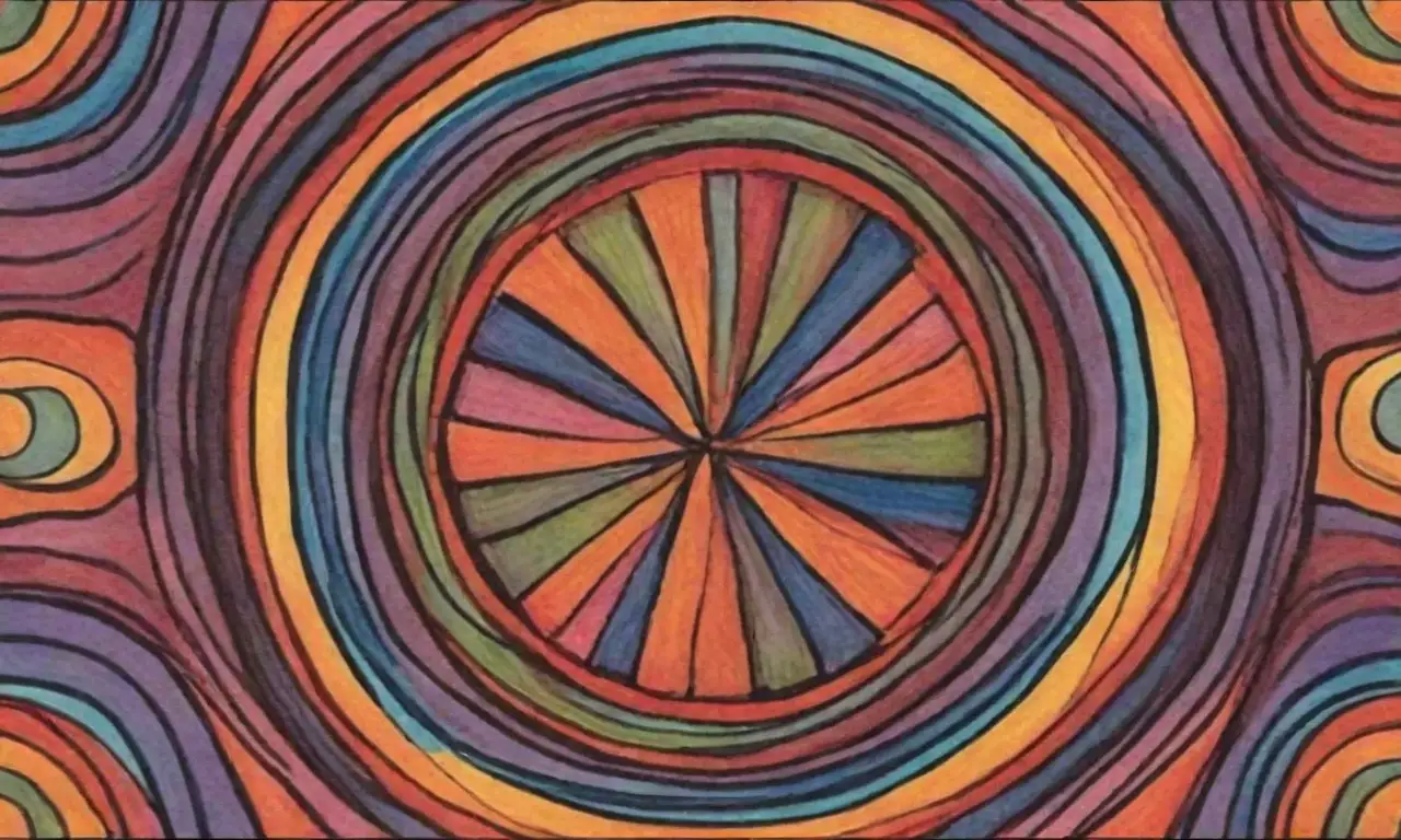 Un diseño vibrante y complejo que combina líneas, texturas y colores para guiar la atención