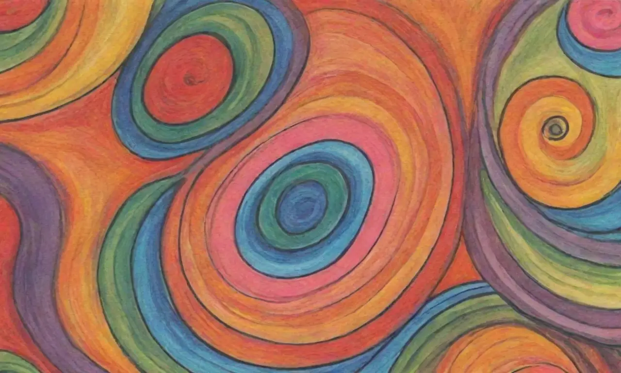 Colores vibrantes y texturas variadas crean una composición armoniosa y dinámica