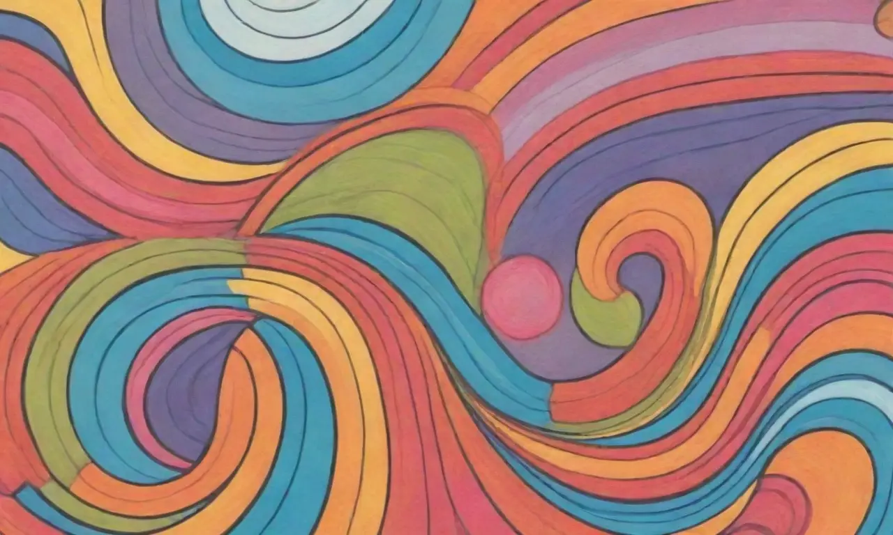 Diseño visual atractivo con colores vibrantes, patrones intrincados y composición dinámica