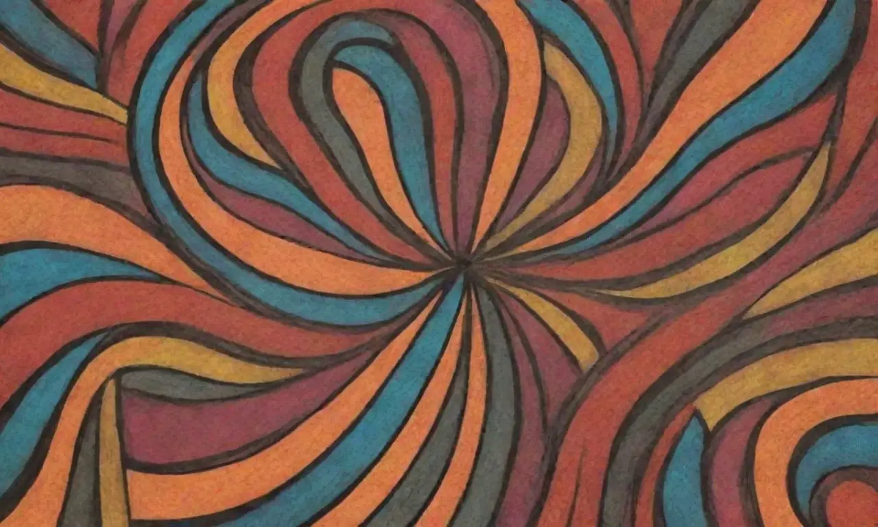 Una obra de arte combina líneas, sombras, patrones y colores para crear profundidad y movimiento