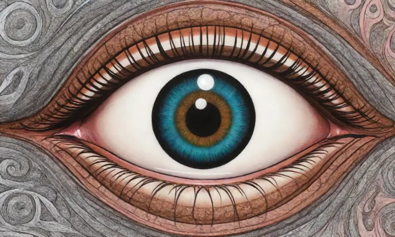 Un intrincado diseño visual combina líneas, sombras, texturas y colores para crear profundidad y armonía