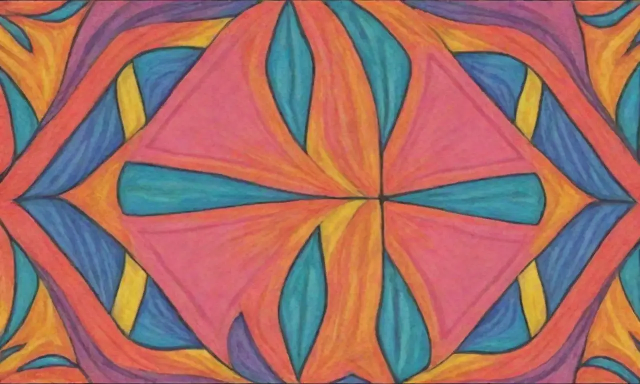 Colores vibrantes y texturas contrastantes crean una composición armoniosa y dinámica