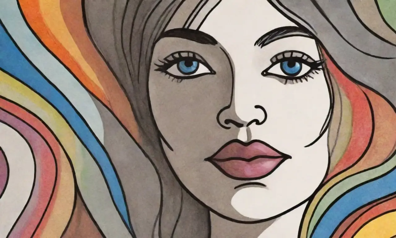 Una obra artística que combina líneas, texturas y colores para crear profundidad, dinamismo y un sentido de continuidad