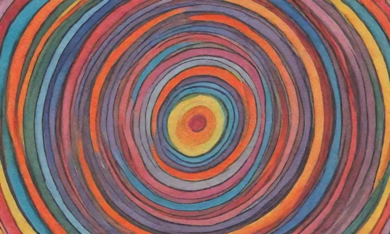 Colores vibrantes, líneas intrincadas y contrastes dinámicos crean una composición armoniosa y emocional