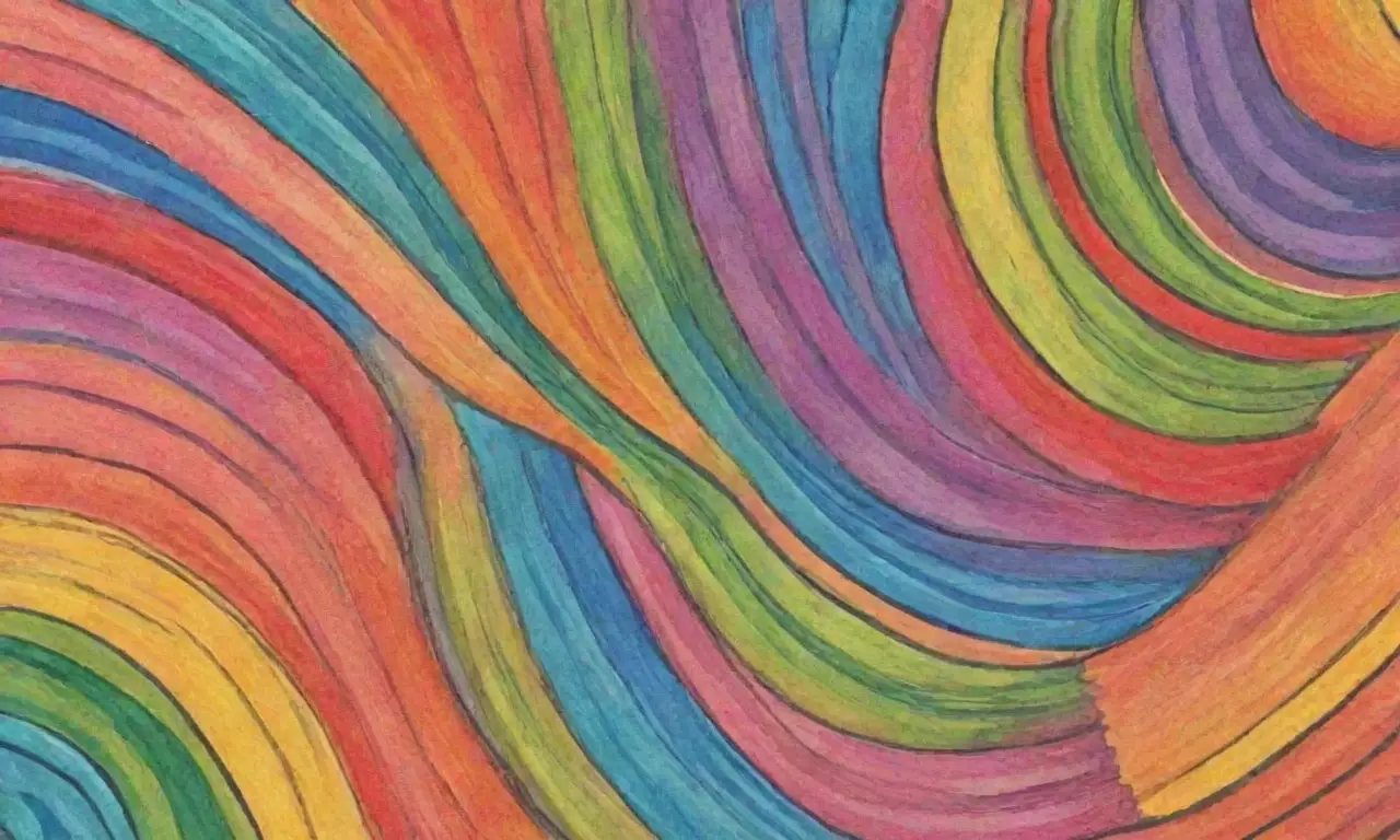 Colores vibrantes y formas intrincadas crean una composición armoniosa y dinámica