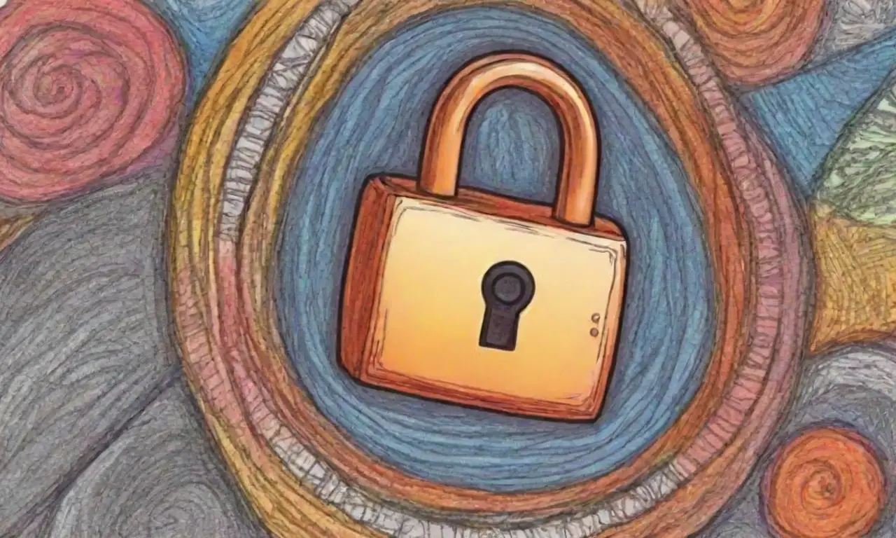 El diseño combina líneas audaces, sombras suaves y colores contrastantes para transmitir confianza y seguridad en un paisaje digital