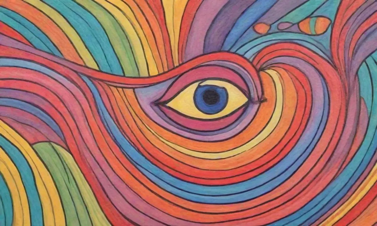 Colores vibrantes y patrones intrincados crean una composición dinámica y cautivadora