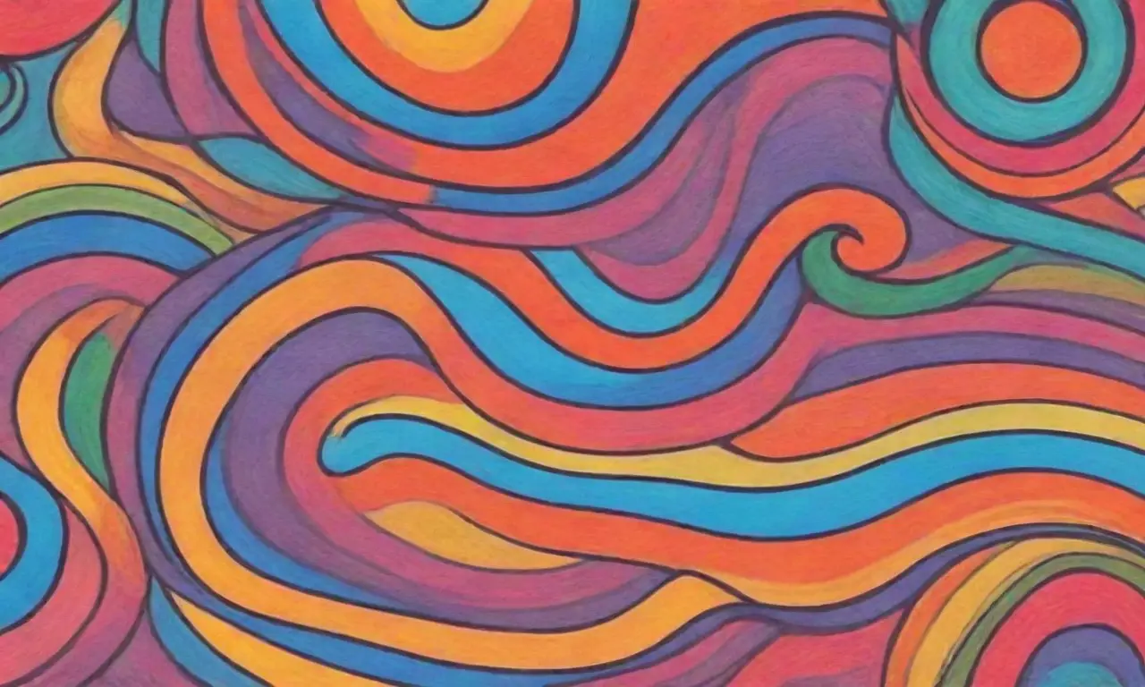 Colores vibrantes y patrones intrincados crean una composición dinámica y atractiva