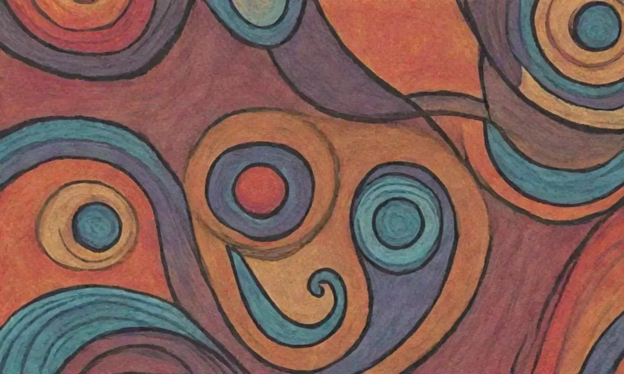 Líneas y colores crean profundidad, movimiento y equilibrio en la composición