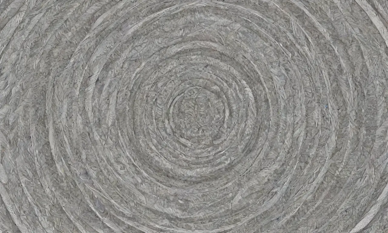 Un dibujo complejo y equilibrado que combina líneas, texturas y sombras para atraer la atención del espectador