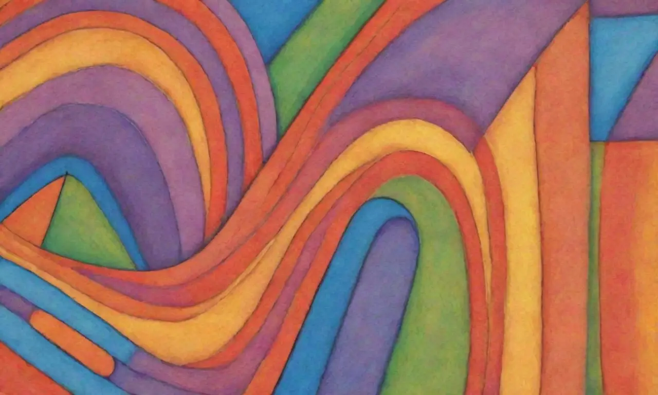 Colores vibrantes, líneas audaces y texturas intrincadas crean una composición dinámica y equilibrada