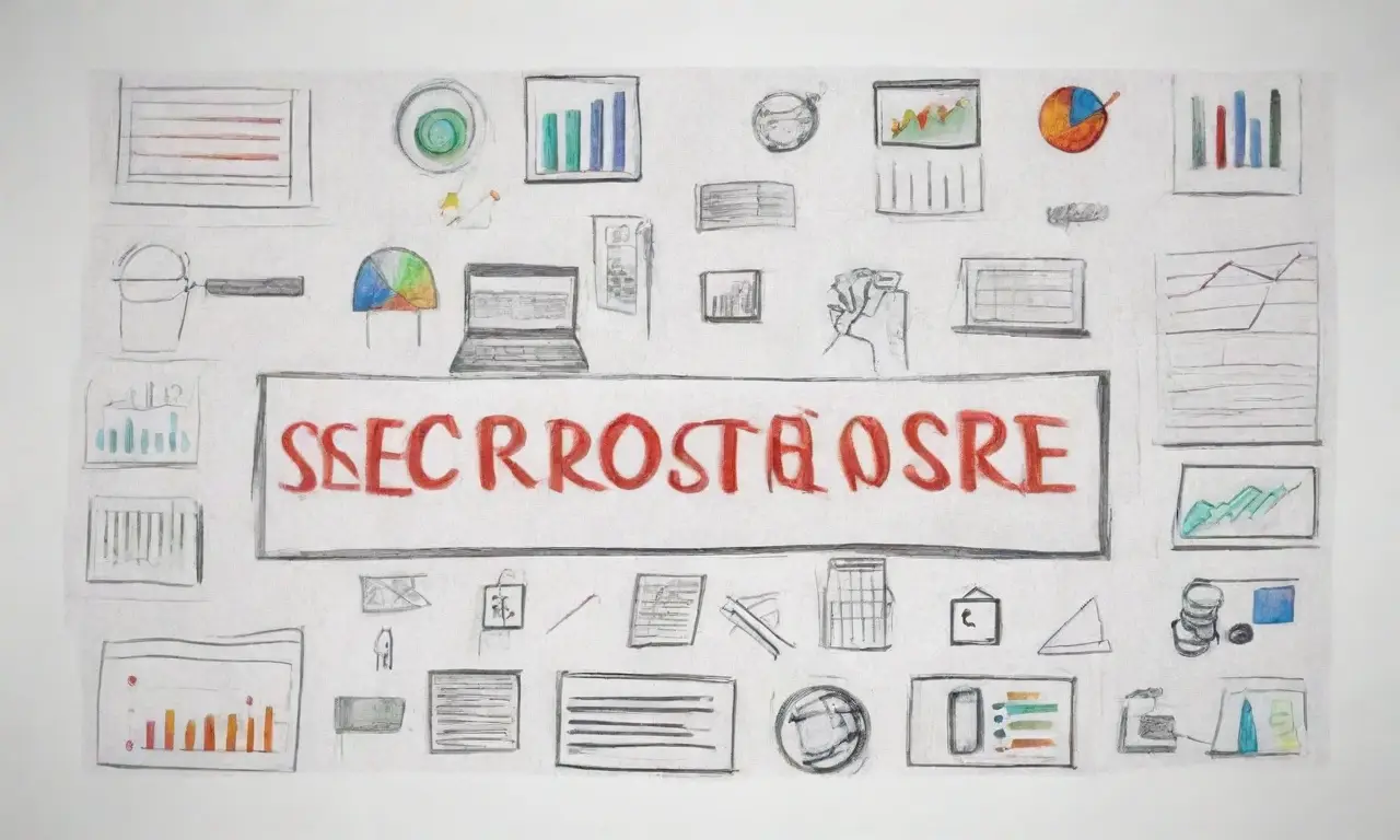El diseño combina líneas, texturas y colores para representar herramientas SEO y la experiencia del usuario