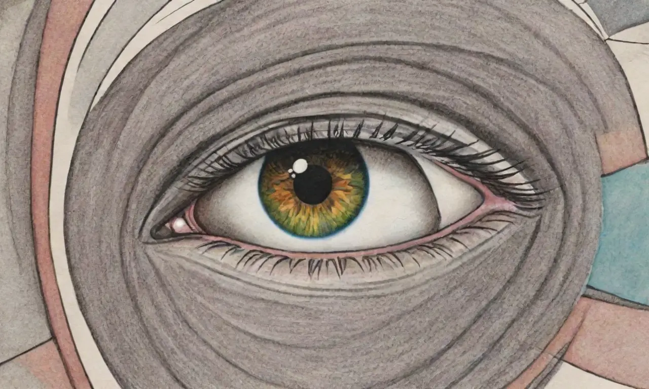 La obra combina líneas, sombras, colores y formas para crear una composición dinámica y equilibrada
