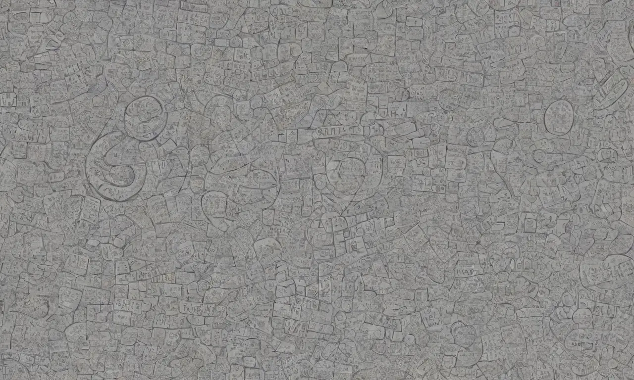 Un diseño complejo y equilibrado resalta el título y elementos clave mediante contrastes, texturas y detalles