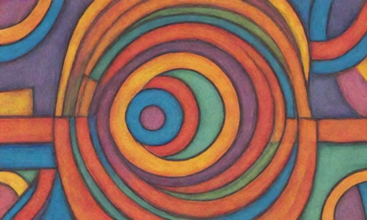 Una composición cautivadora combina figuras centrales, texturas contrastantes y colores vibrantes