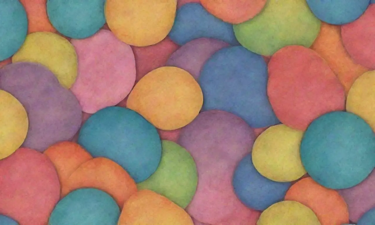 Colores vibrantes y formas orgánicas crean una composición dinámica y armoniosa
