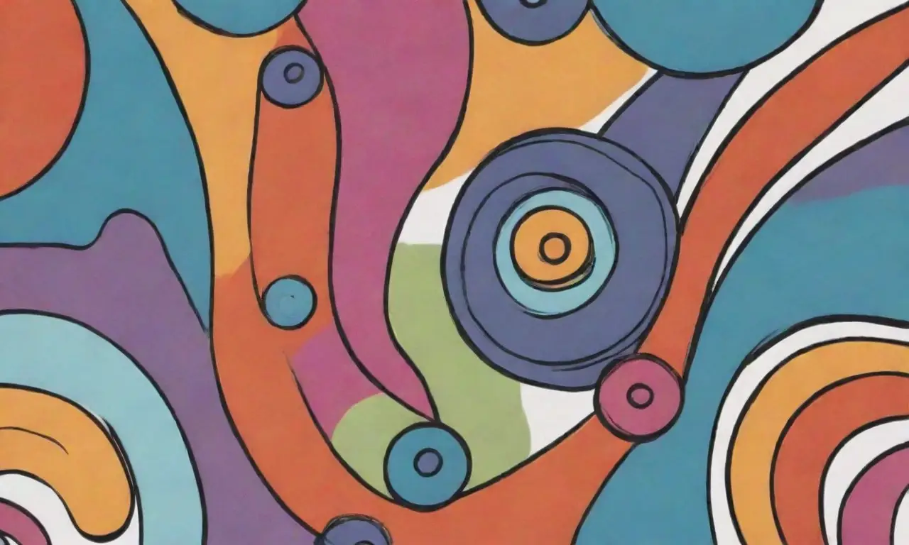 El diseño combina líneas audaces, sombras sutiles y colores vibrantes para crear una composición atractiva y equilibrada