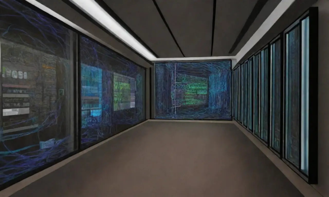 Un diseño digital con líneas audaces, sombras suaves y colores vibrantes resalta la estructura del servidor y los proveedores