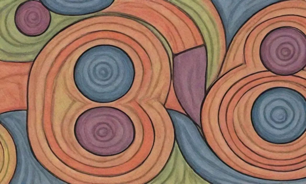 El arte combina líneas, sombras, texturas y colores para crear una composición dinámica y atractiva