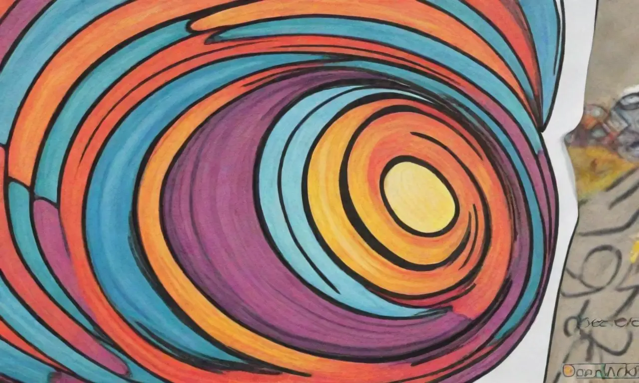 Un diseño digital destaca por líneas audaces, colores vibrantes y una composición equilibrada