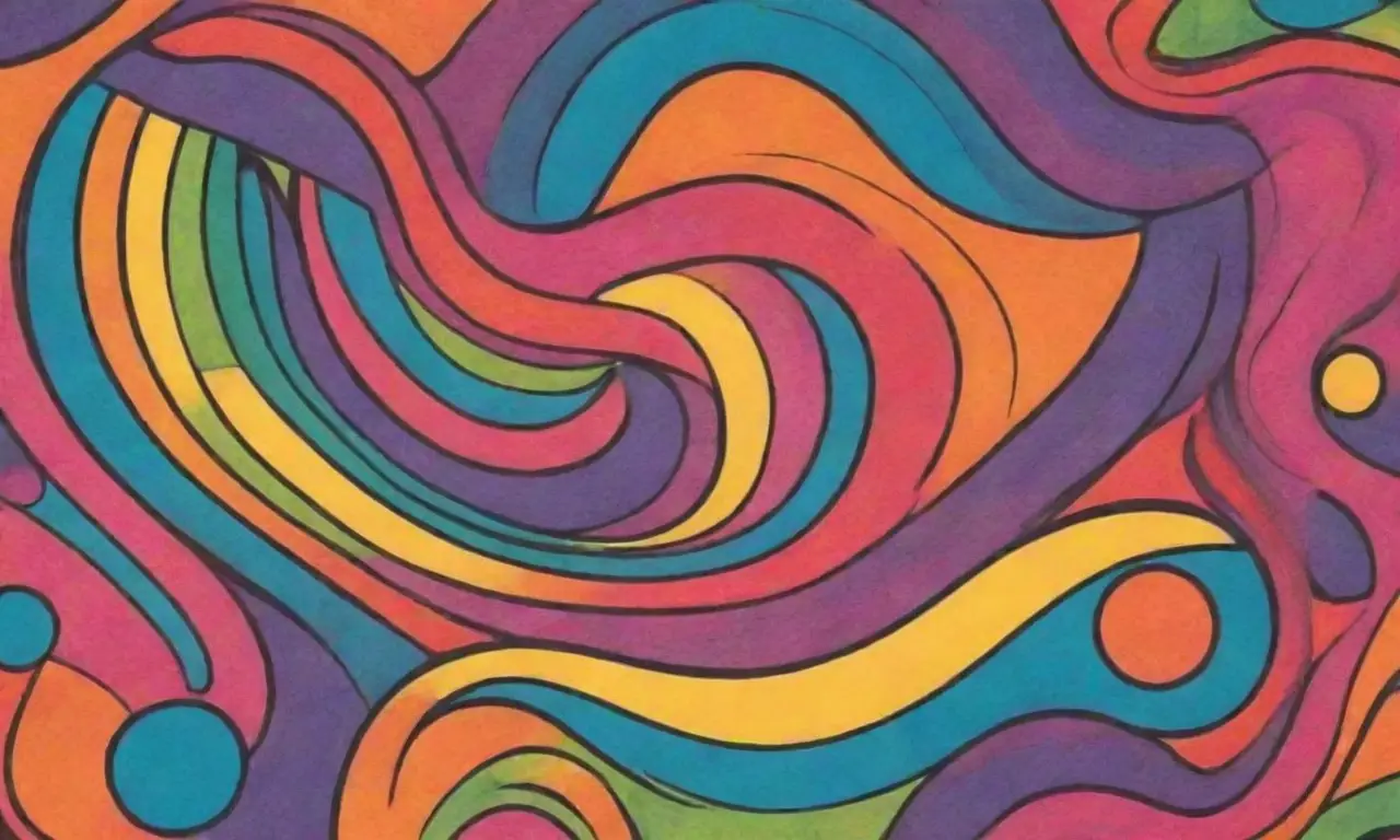 Colores vibrantes y contrastes audaces en una composición dinámica y armoniosa
