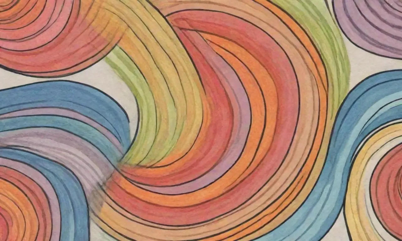 El diseño combina líneas, sombras, texturas y colores para crear profundidad y armonía visual